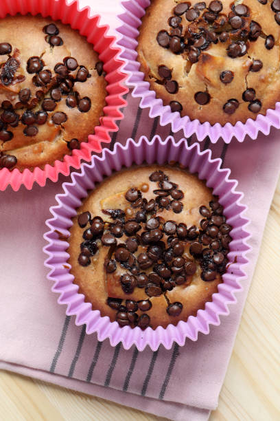 istock Homemade cupcakes with chocolate drops 923759832