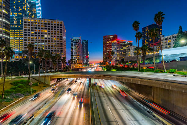 istock Los Angeles and Traffic at Dusk 923760362