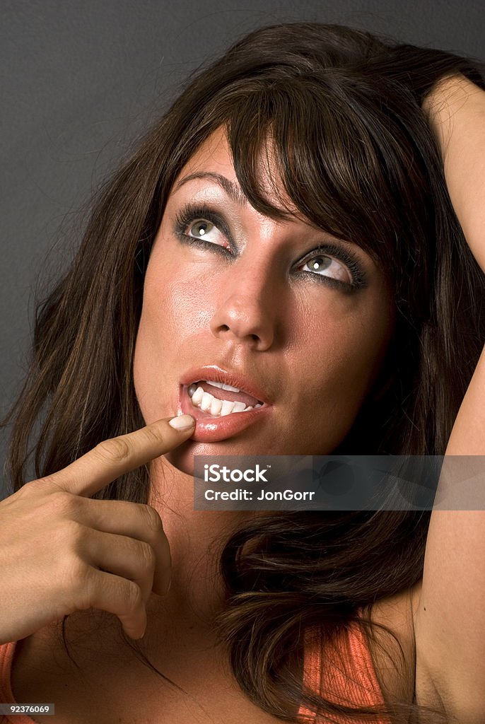 Beautifl Woman Confused & Dumbfounded  Adult Stock Photo