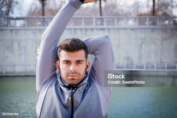 Young Athlete Man Doing Sport Stock Photo - Download Image Now - Active Lifestyle, Activity, Adult