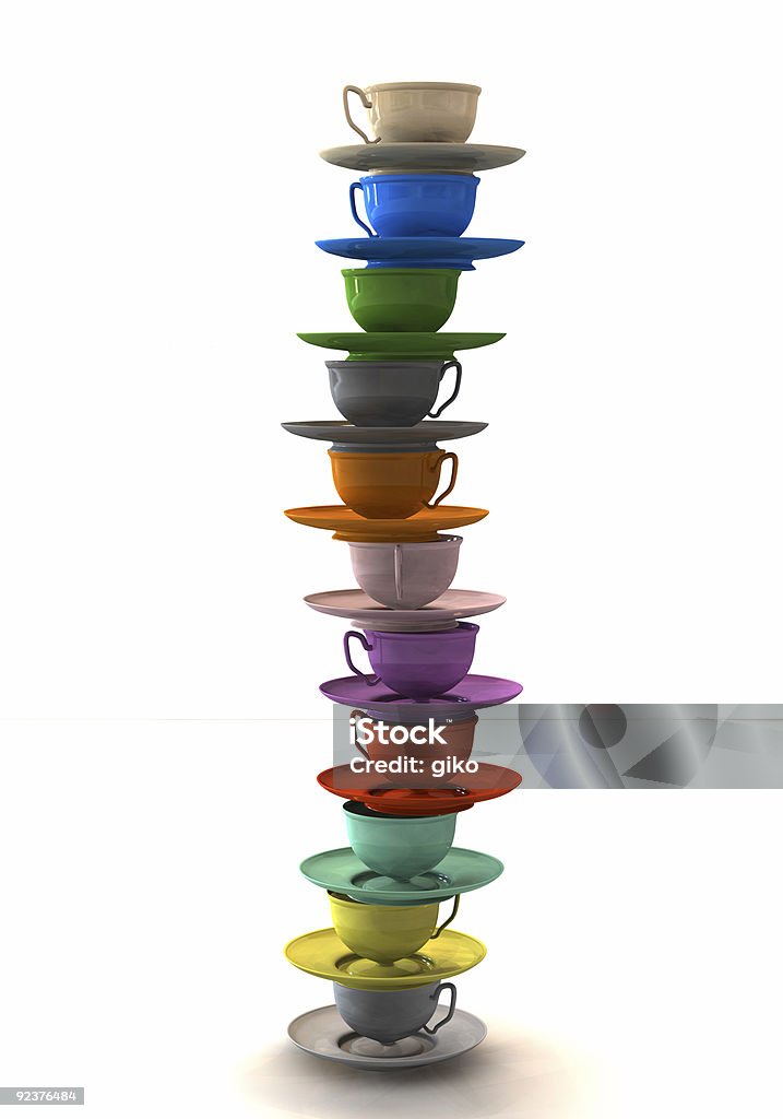 Balanced Cups 2  Coffee Cup Stock Photo