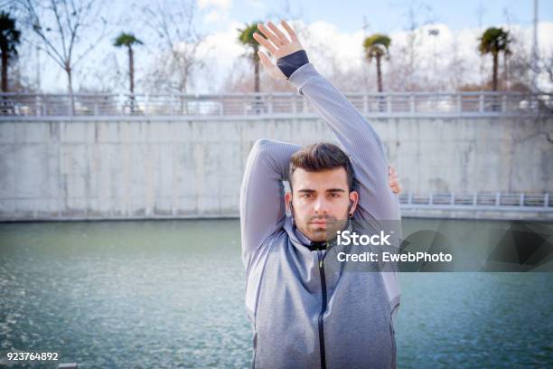 Young Athlete Man Is Doing Sport Runing Stock Photo - Download Image Now - Active Lifestyle, Activity, Adult