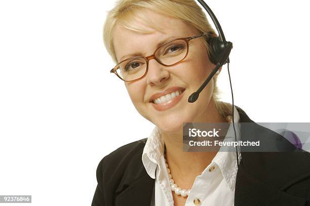 Wunderschöne Freundlichen Sekretär Telephone Operator Stockfoto und mehr Bilder von Am Telefon