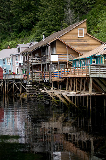 istock Old Buildings Sit Over River in Ketchikan Alaska 92376855