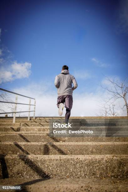 Young Athlete Man Is Doing Sport Runing Stock Photo - Download Image Now - Active Lifestyle, Activity, Adult