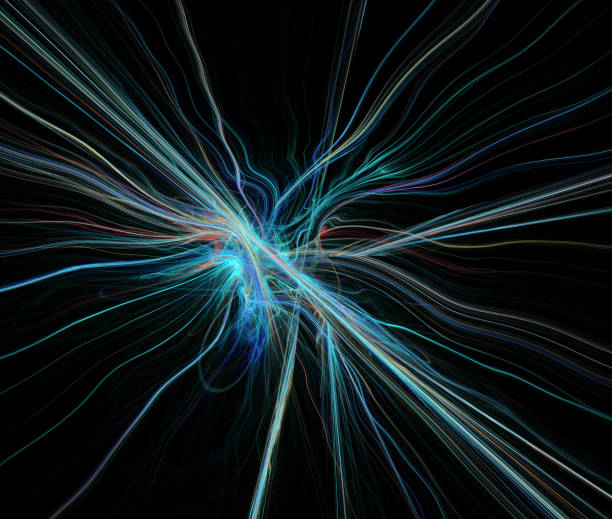 istock Abstract illustration of a fractal pattern on black background 923772090