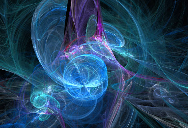 istock Abstract illustration of a fractal pattern on black background 923772252