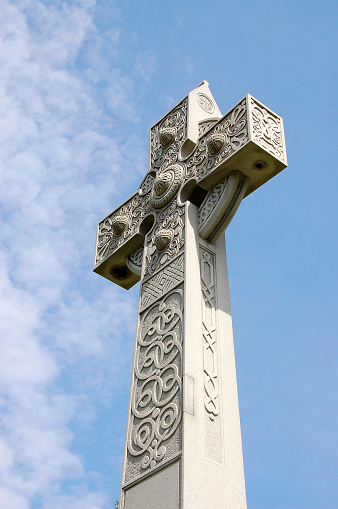 Cross in perspective with Chapel view in the province country of Limburg
