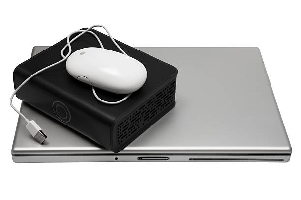 istock laptop and an external hard drive 92378379