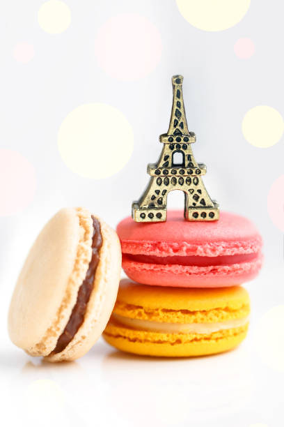 istock Sweet French macaroons or macarons on white background. 923787568