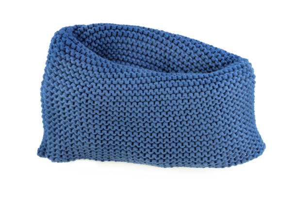 set of two scarf isolated on white background.Scarf  top view .blue scarf .