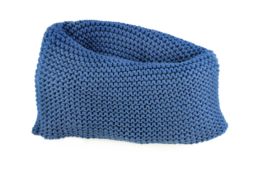Beautiful blue snood scarf made of wool for women, Niagara color