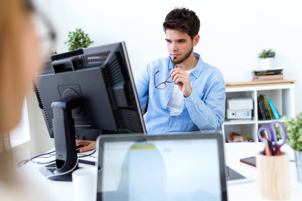 istock Two entrepreneurs working in the modern office. 923793440
