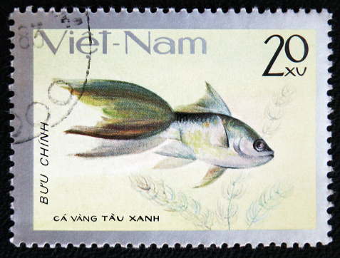 scaly fish on a Philippine postage stamp