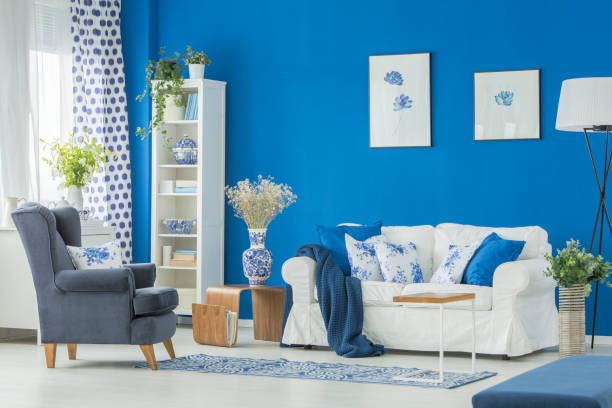 istock Dark armchair in living room 923806166