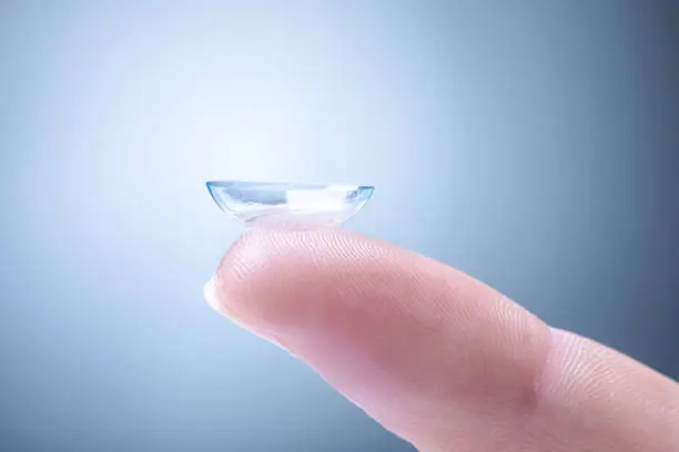 Photo of Contact Lens on a Finger