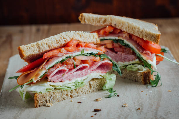 big tasty sandwich stock photo