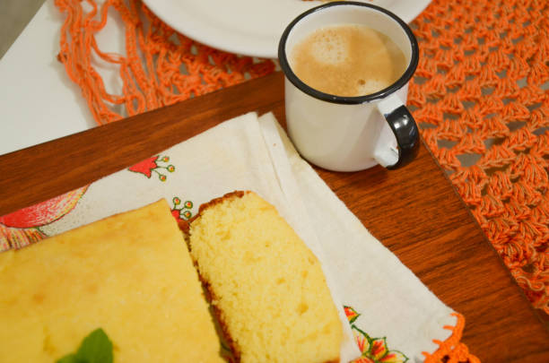 istock Homemade Orange Cake with coffe 923810282