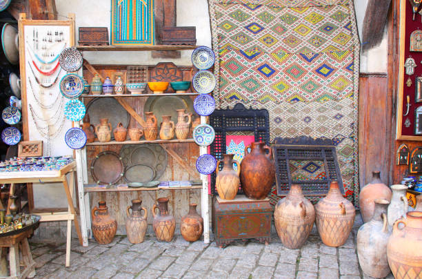 istock Traditional moroccan souvenirs on souk in Fes, Morocco, Africa 923818382