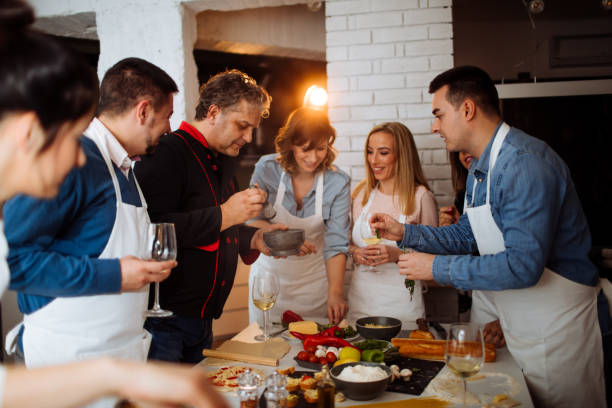 istock Team building in a cooking class with a real chef 923821230