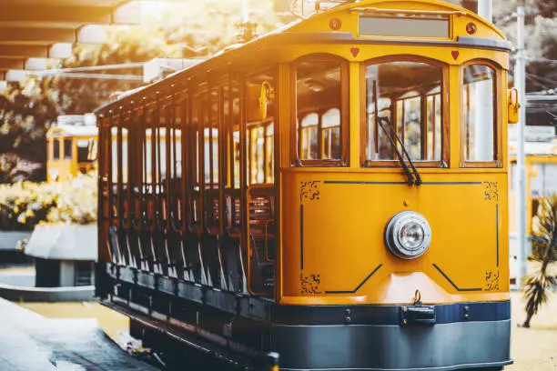 Photo of Yellow bonde tram for tourists in Rio