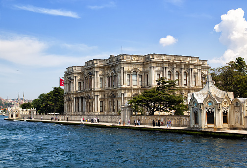 Beylerbeyi Palace on the Bosporus shores in Istanbul, Turkey.