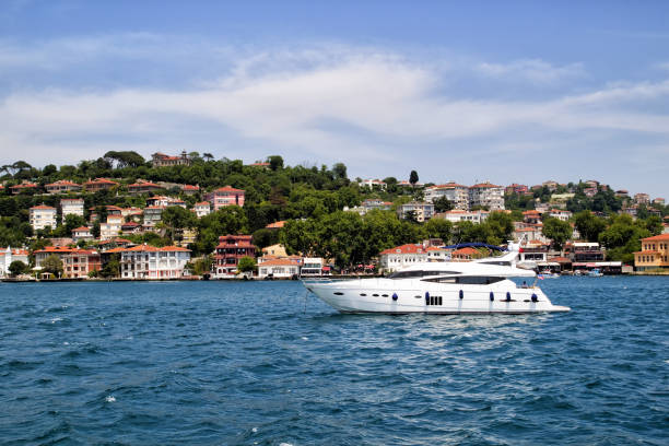 Historic villas on the Bosporus shores in Istanbul, Turkey.