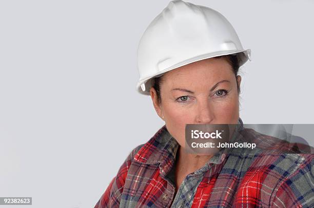 Lady Trabajador Foto de stock y más banco de imágenes de Trabajador de construcción - Trabajador de construcción, Descontento, Enfado