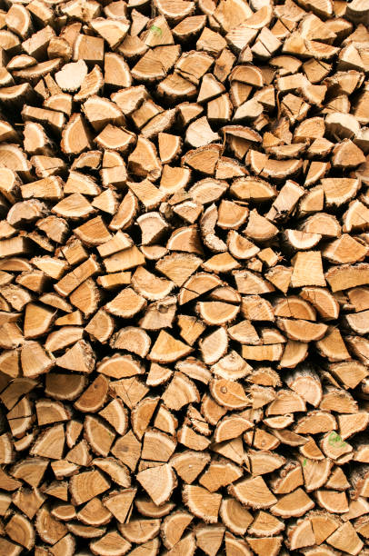 istock Stacked coak firewood closeup 923828382