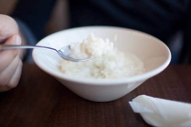 istock oatmeal in a plate of white 923851440