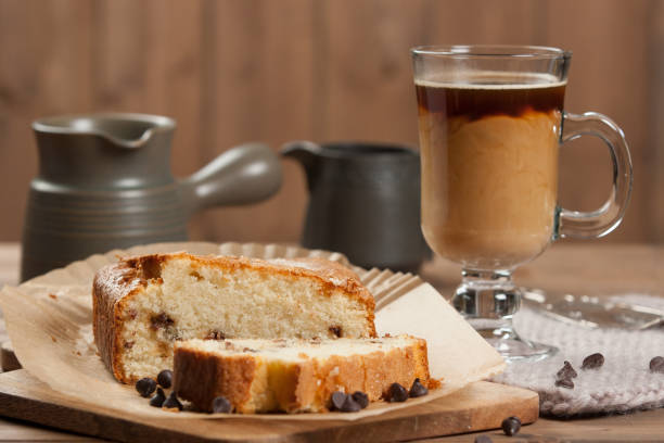 istock Home Baked Chocolate Chip Bread. Coffee. 923851668