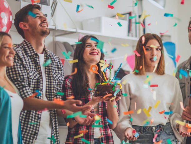 istock Birthday party in firm 923858676