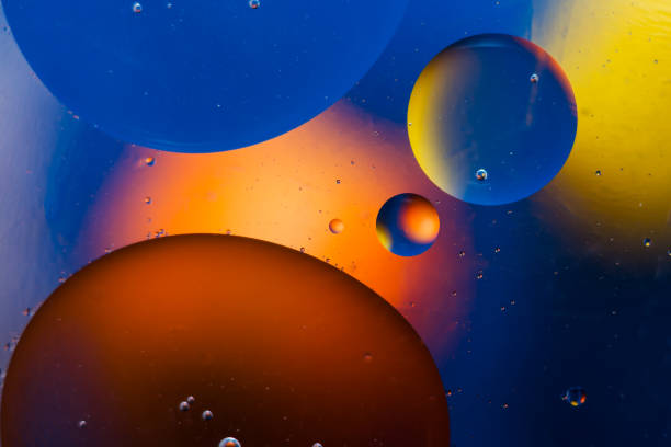 istock Oil drops on water surface abstract background 923858760