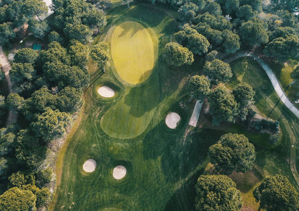 istock Aerial shot of the golf course 923862168