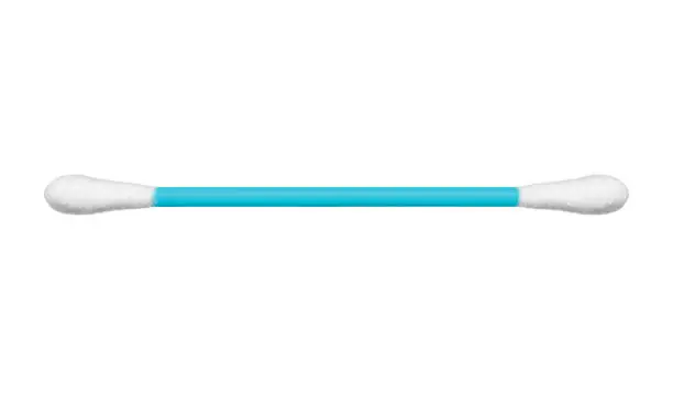 the ear cotton stick isolated on white, including Clipping path