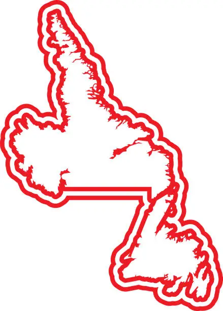 Vector illustration of Newfoundland and Labrador Outline