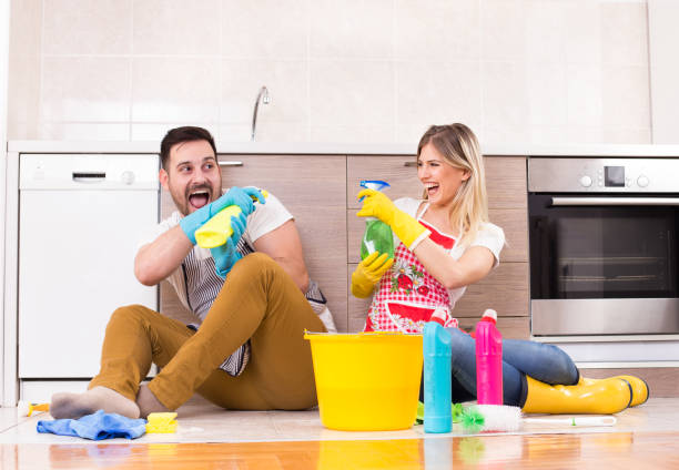 istock Young couple having fun after housework 923872722