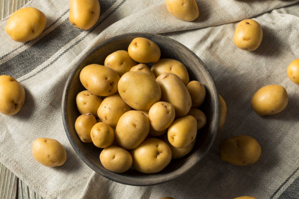istock Raw Organic Yellow Baby Potatoes 923873132