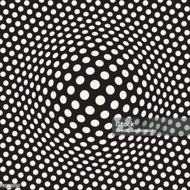 Halftone Bloat Effect Optical Illusion Abstract Geometric.