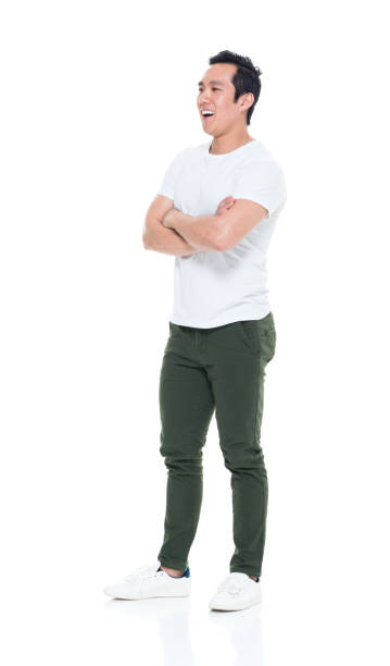 istock Casual clothes Korean man arms crossed 923880204