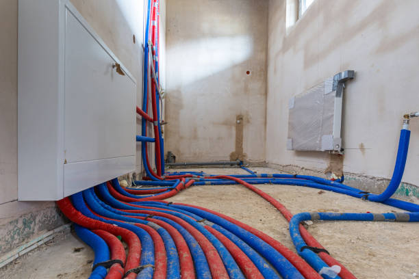 istock Water pipes of central heating system in boiler room 923881060
