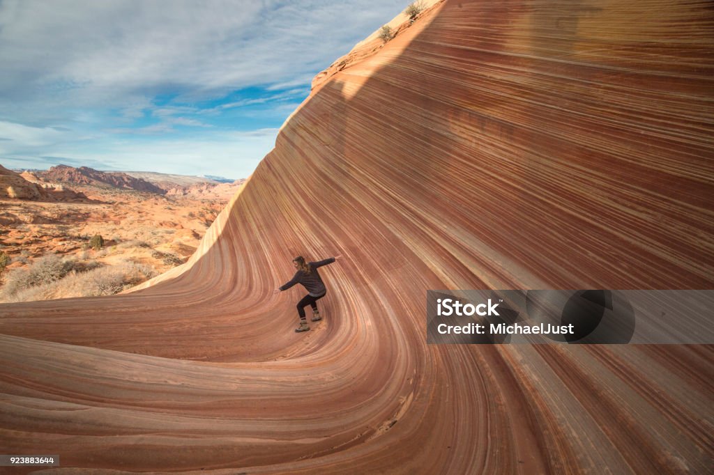 The Wave Geological anomalies are the main feature at The Wave at Vermilion Cliffs National Monument, Arizona Abstract Stock Photo