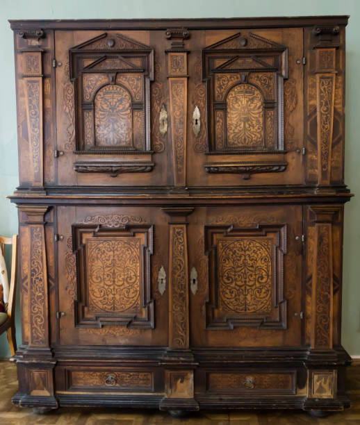 istock Antique wooden brown cabinet 923884452