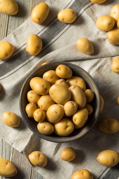 istock Raw Organic Yellow Baby Potatoes 923887126