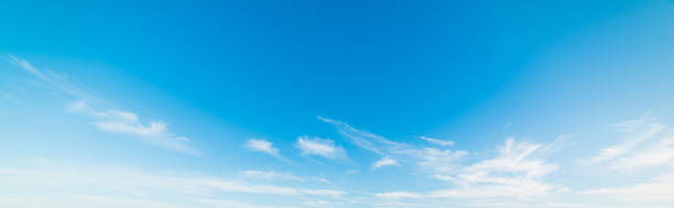 white and blue sky in Malibu stock photo