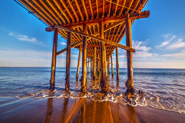 istock Wooden poles under Malibu pier 923898148