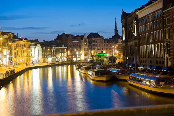 istock Long exposure shot of Amsterdam at night 92390350