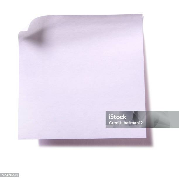 1 Post Note Plain White Sticky Post Note Isolated Stock Photo - Download Image Now ...