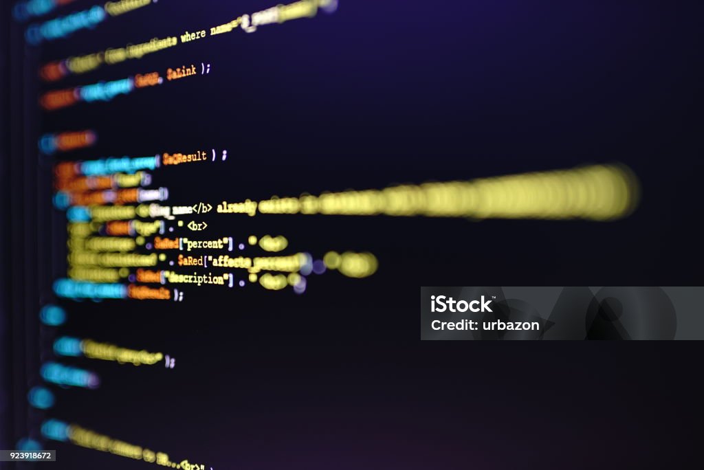 Computer Code On Screen Stock Photo - Download Image Now - Coding, PHP ...