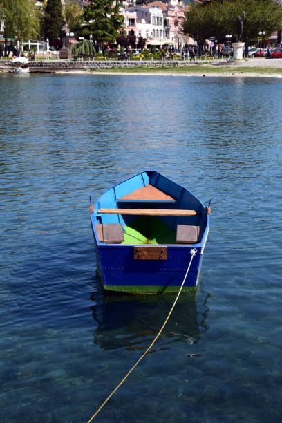 istock Boat moored in ohrid lake, Macedonia. 923936250
